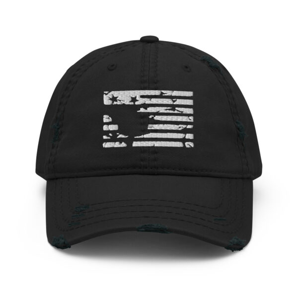distressed dad hat black front 6402113ac91d0