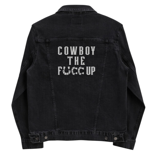unisex denim jacket black denim back 642d00c53c38e